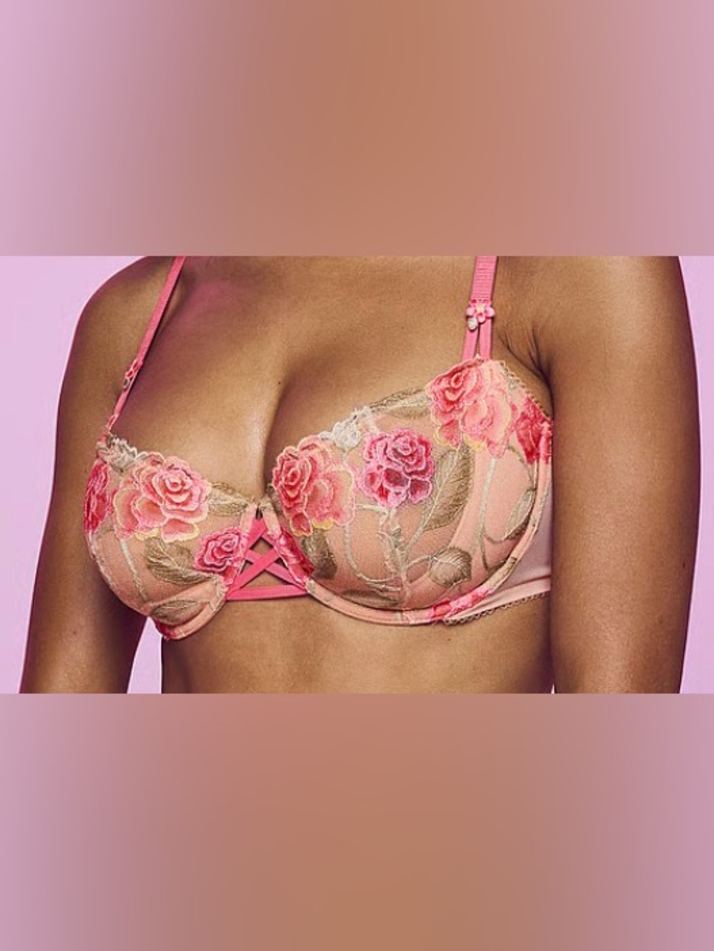 Dream Angels Wicked Unlined Sweet Melody Embroidered Balconette Bra by V.S.